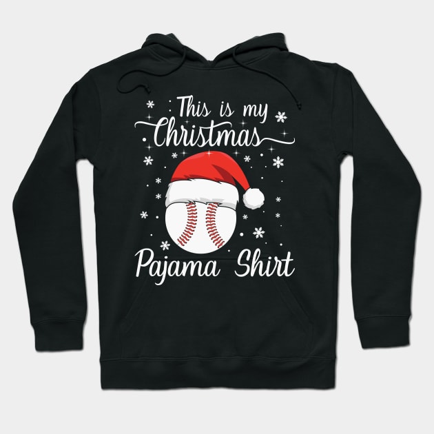 This Is My Christmas Baseball Pajama Hoodie by DragonTees